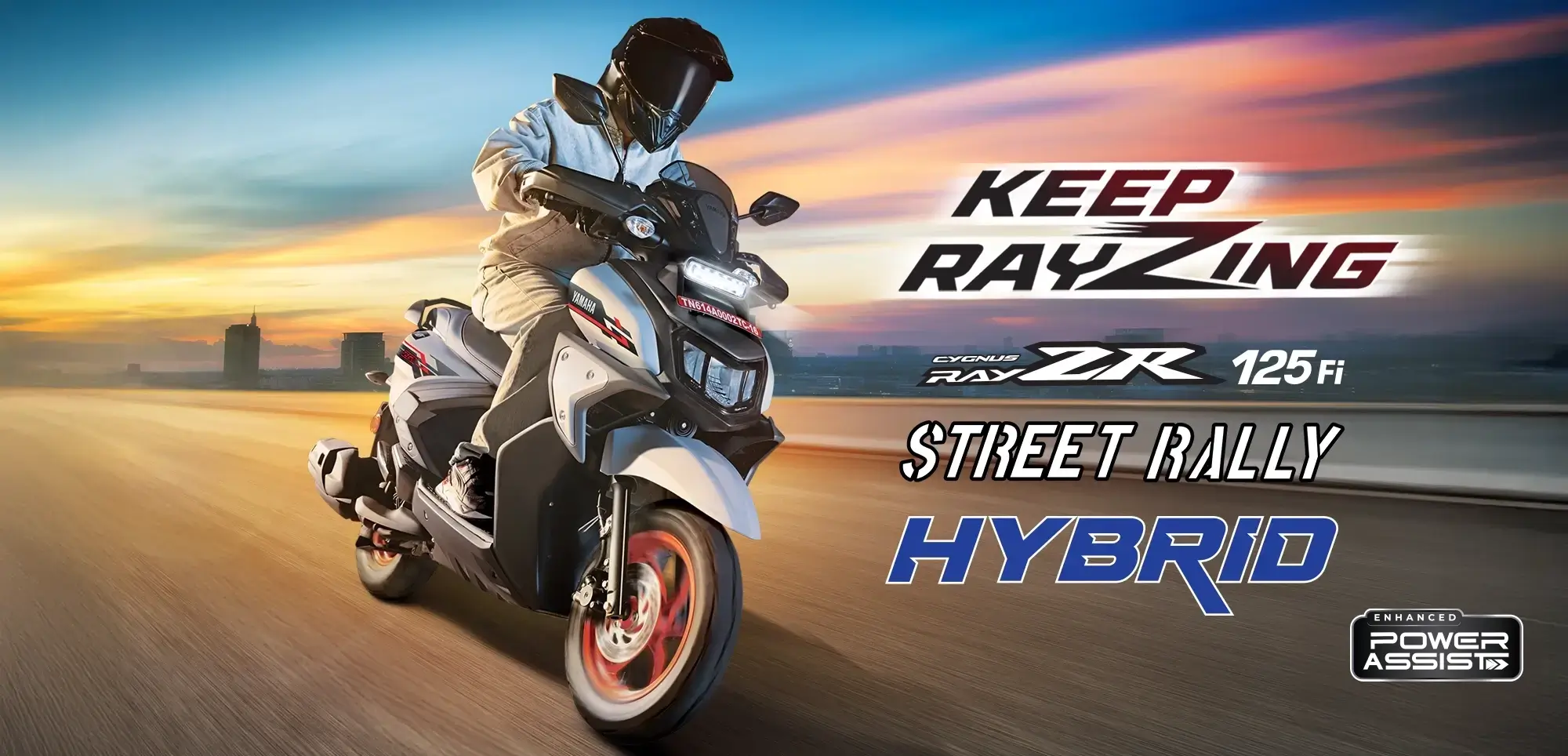 Yamaha Aerox riding shot